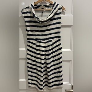 Striped Navy and White Dress